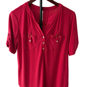 PerSeption Concept Vibrant Red Blouse